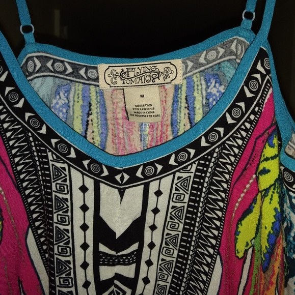 NWOT flowy colorful dress - Picture 6 of 8